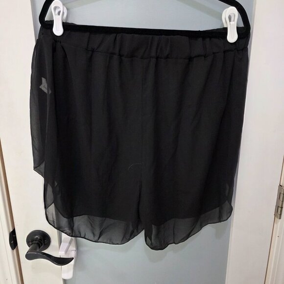 SHEIN Curve Black Sheer Swim Cover-Up Shorts 3XL - Picture 8 of 9